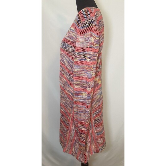 Studio JPR Open Front Cardigan Multi-Color Open Knit Boho Women's LARGE - Picture 2 of 11